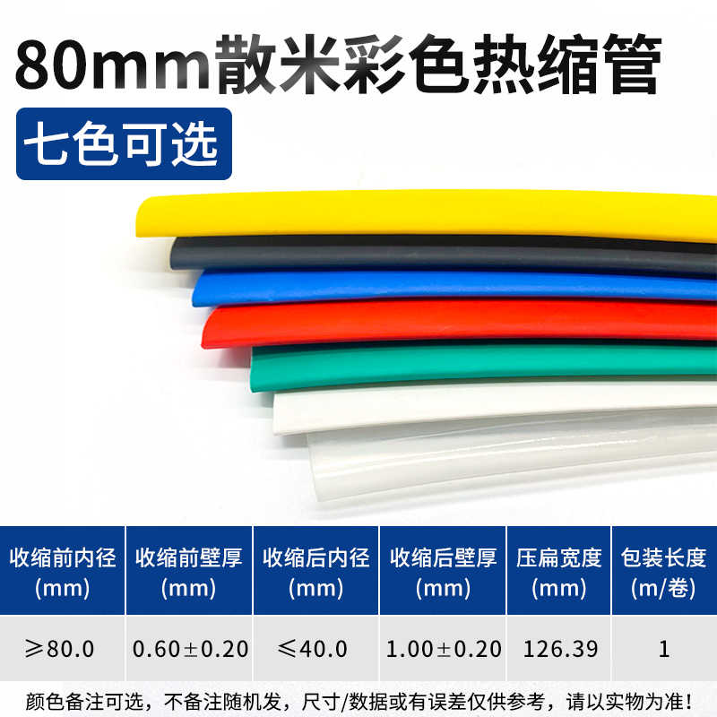 80mm加厚款1米 / 黑色、绿色、蓝色、白色、红色、黄色
