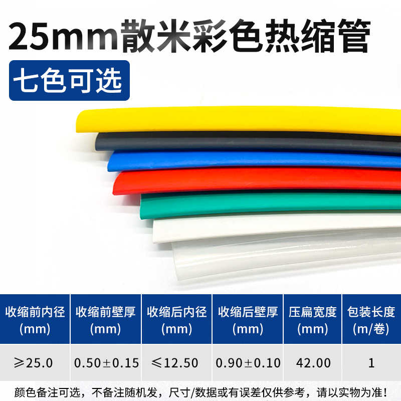 25mm加厚款1米 / 黑色、绿色、蓝色、白色、红色、黄色