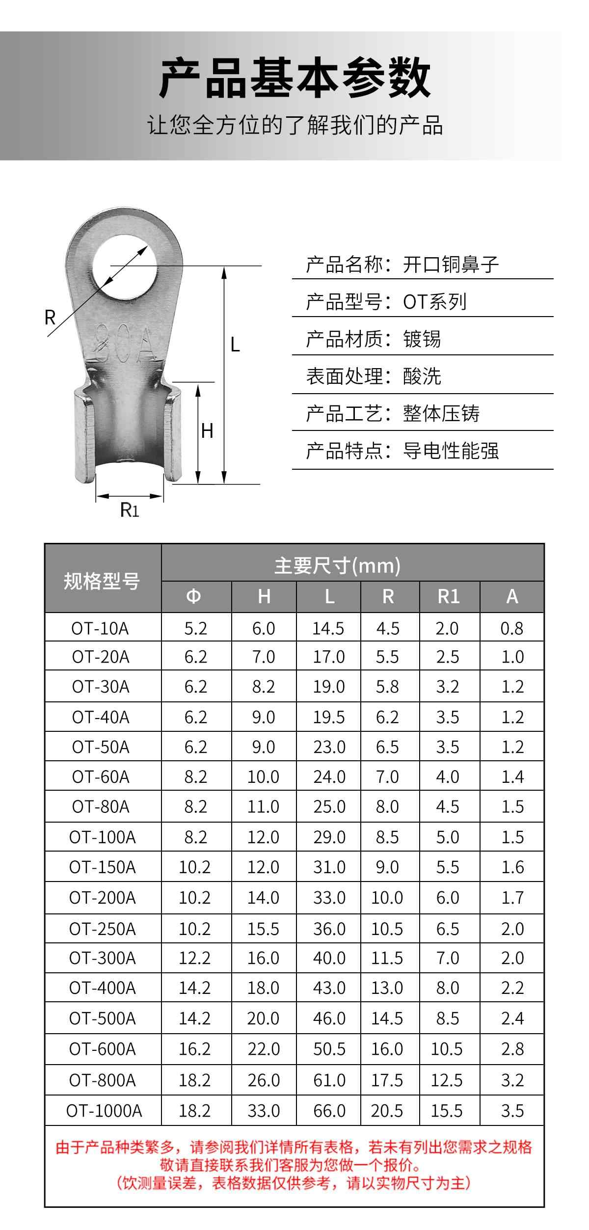 OT开口鼻子-镀锡 10