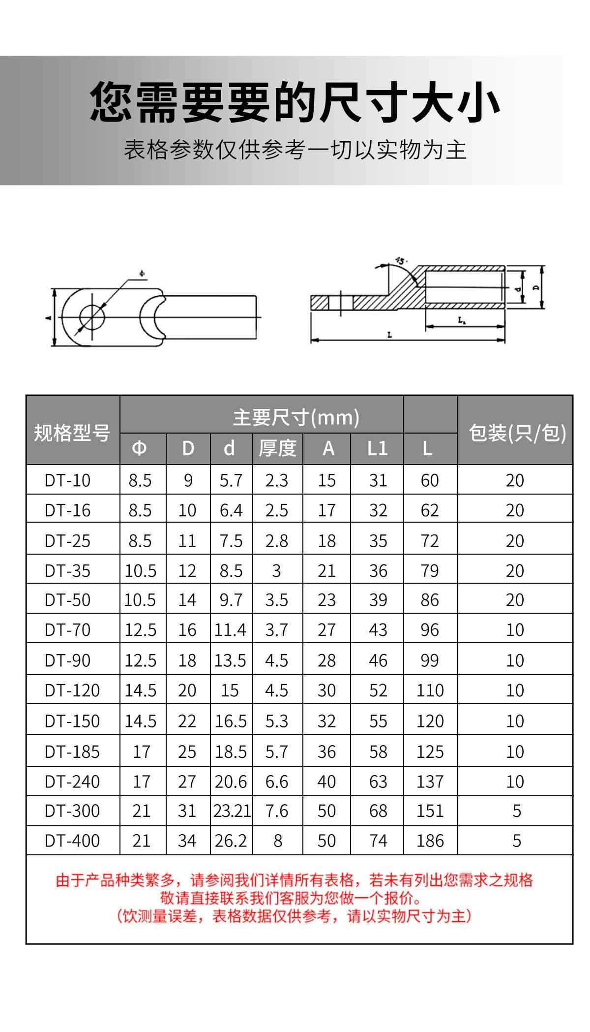 DTL铜铝鼻子 10