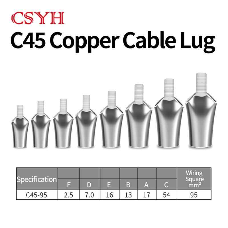 C45-95 Duckbill Terminal Lug / Bright silvery white
