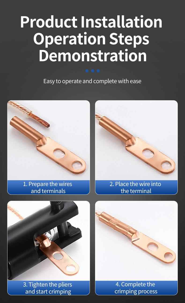 DTS dual hole copper nose - tin plated 7