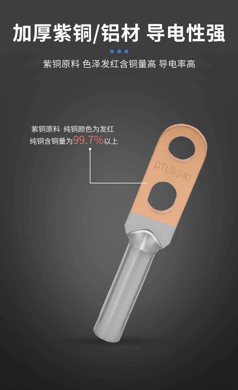  DTLS双孔铜铝鼻子 6