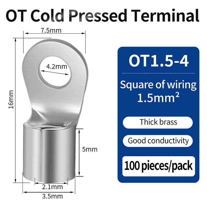 OT1.5-4, 100 Pieces Per Pack / Silver