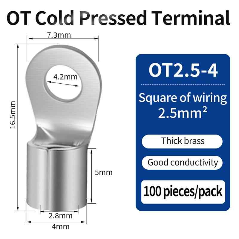 OT2.5-4, 100 Pieces Per Pack / Silver