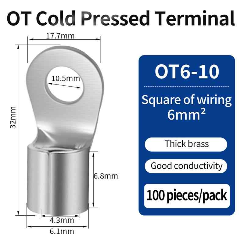 OT6-10, 100 Pieces Per Pack / Silver