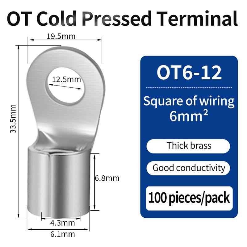 OT6-12, 100 Pieces Per Pack / Silver
