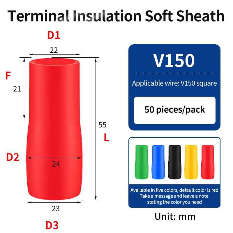 V150, 150mm², 50 Pcs, Default Color: Red / green/ blue /black/ yellow/ red