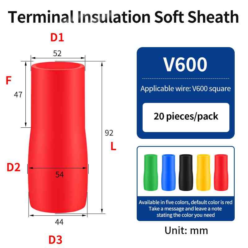 V600, 600mm², 20 Pcs, Default Color: Red / green/ blue /black/ yellow/ red