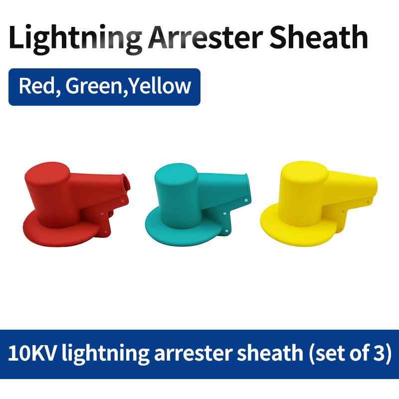 10kV Surge Arrester Sheaths (3 pcs) / Red/Yellow/Green