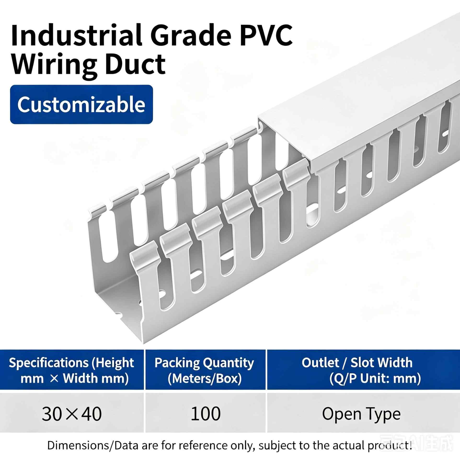 30mm Height × 40mm Width, 2 Meters / white