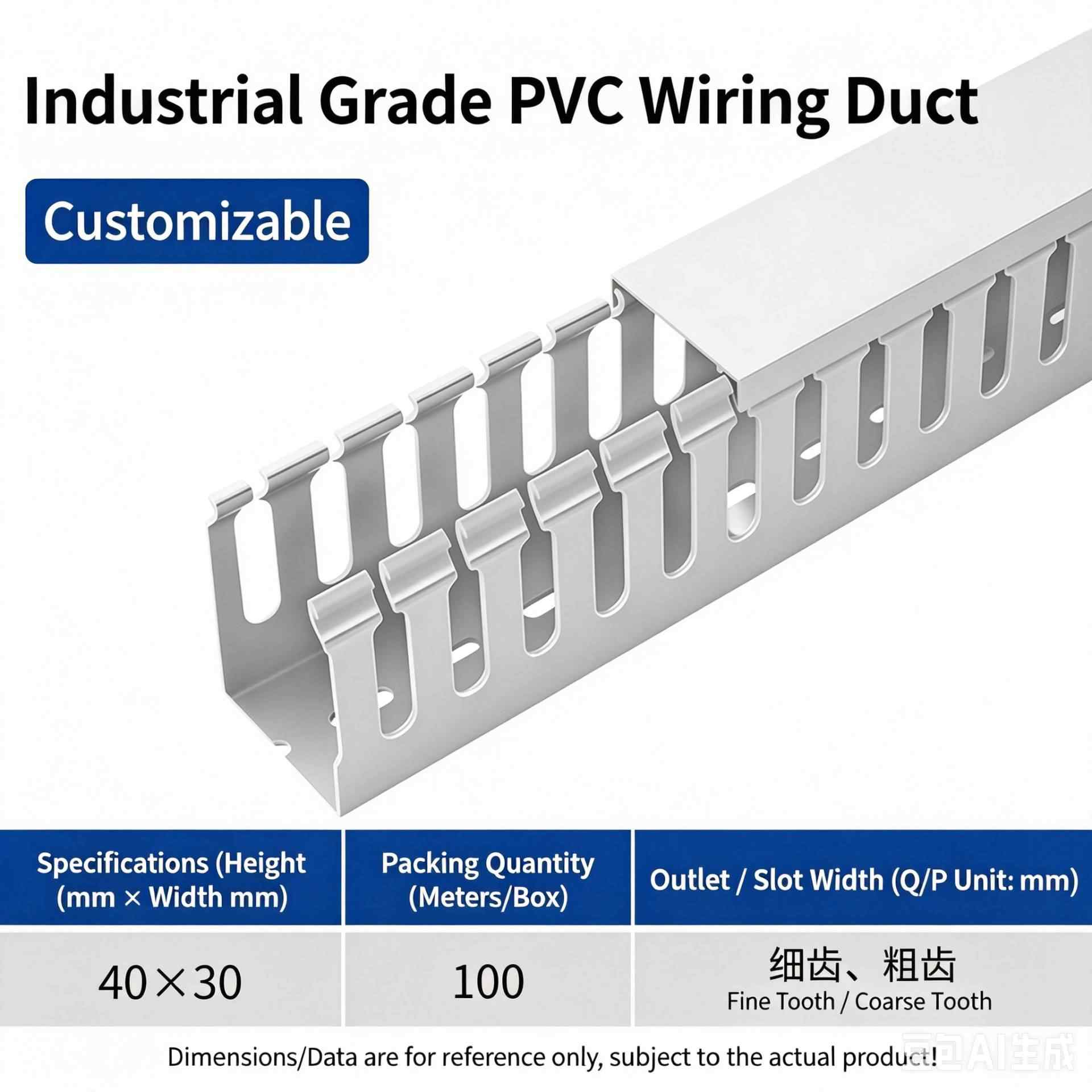40mm Height × 30mm Width, 2 Meters / white