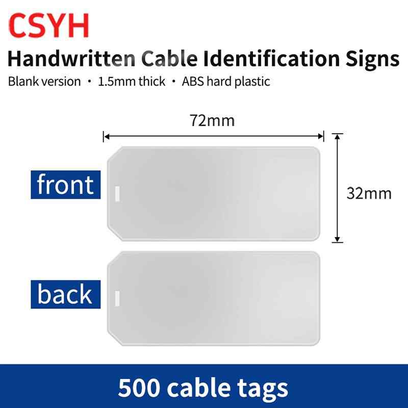 Blank Cable Tags (500 Pcs) / Light gray