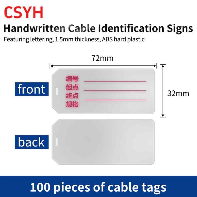 Cable Tags (100 Pcs) / Light gray