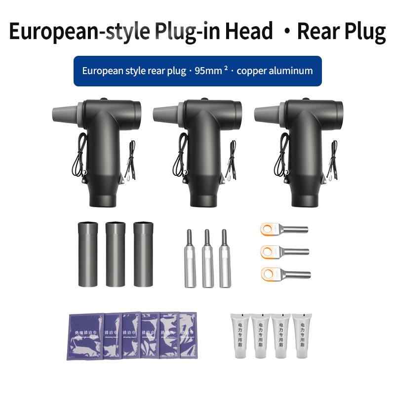 European Type Rear Cable Plug, 95mm² Copper-Aluminum / black