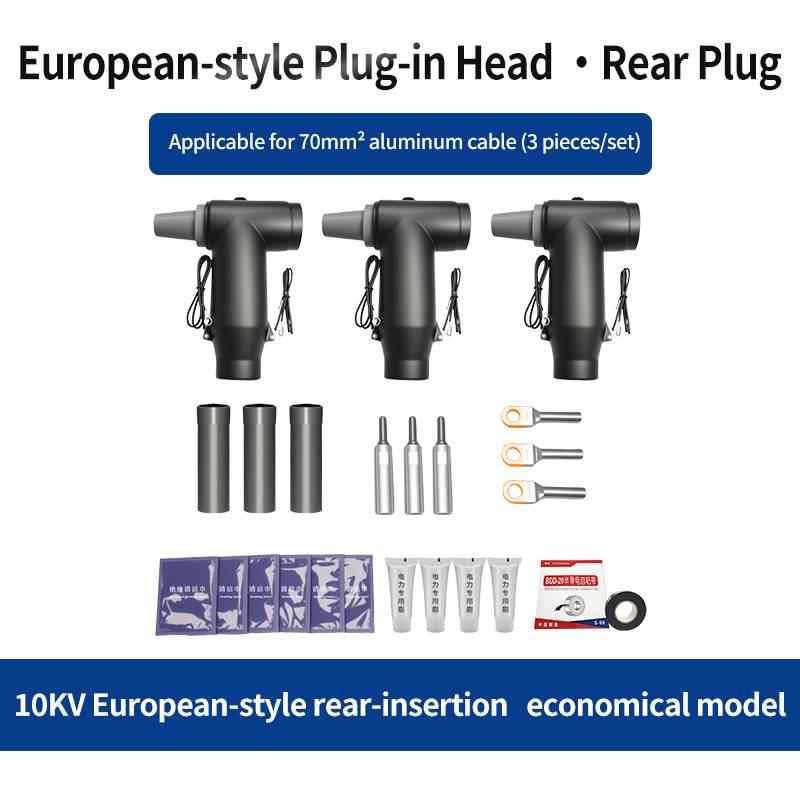 Economy Model European Type Rear Cable Plug, 70mm² Copper-Aluminum / black