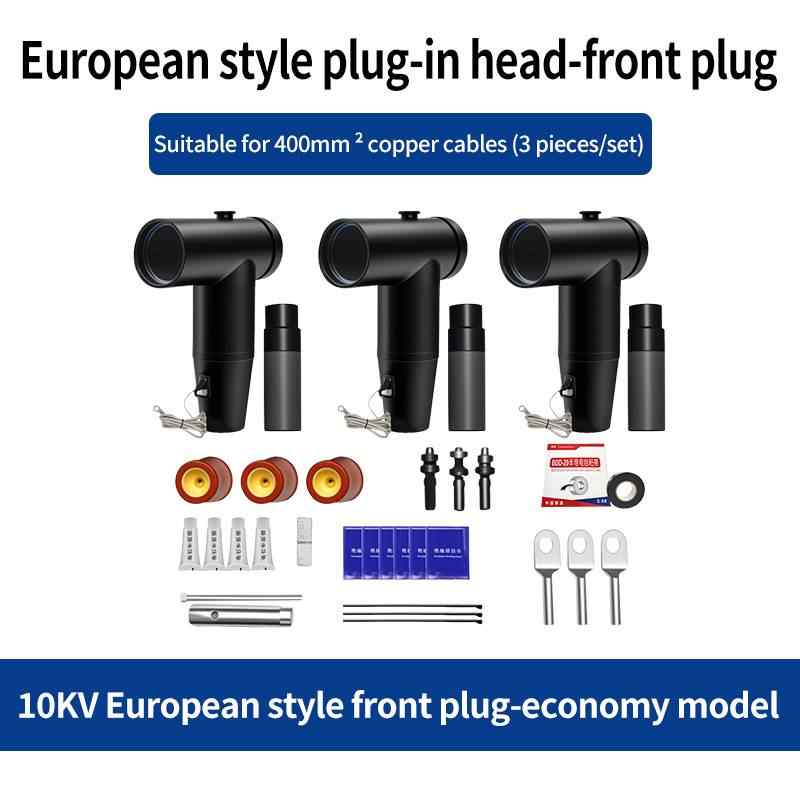 Economy Model European Type Front Cable Plug, 400mm² Copper / black