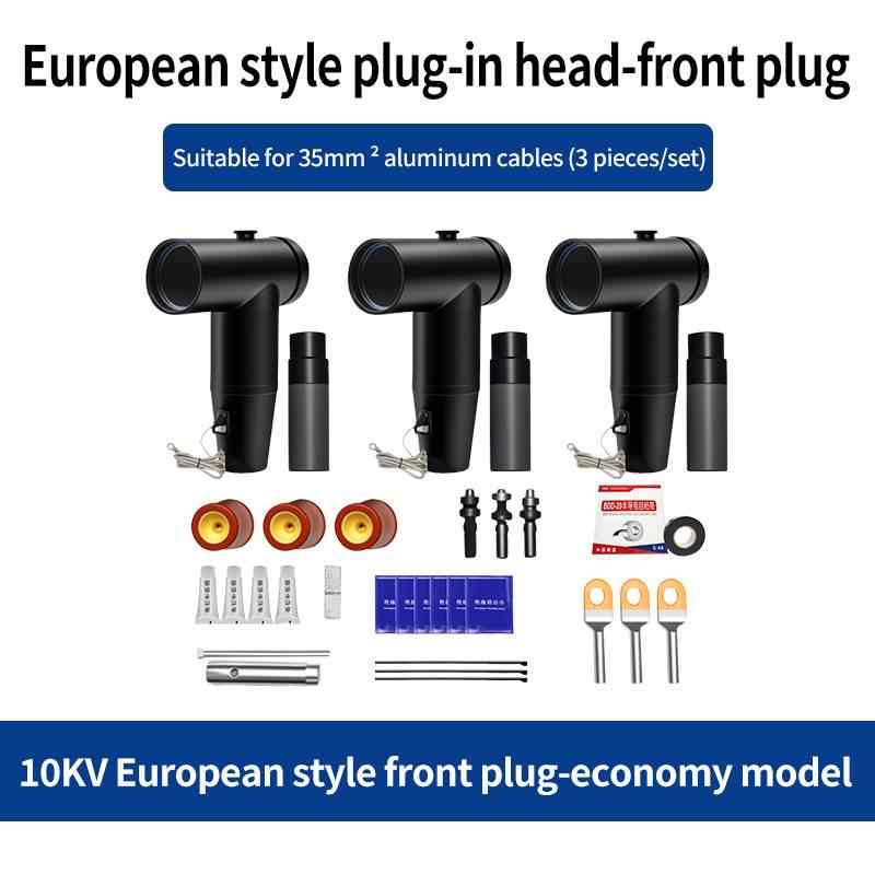 Economy Model European Type Front Cable Plug, 35mm² Copper-Aluminum / black