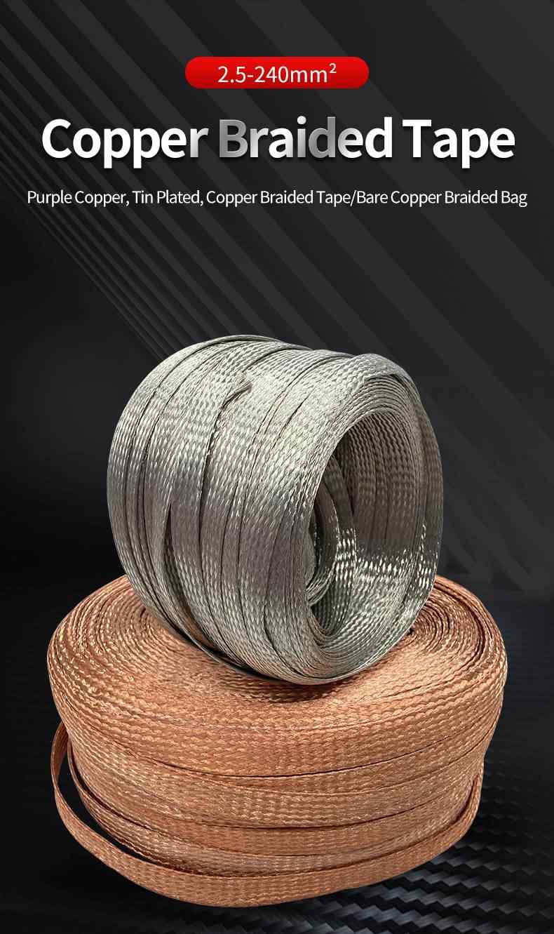 Tinned Copper Braided Strap - Per Meter 4