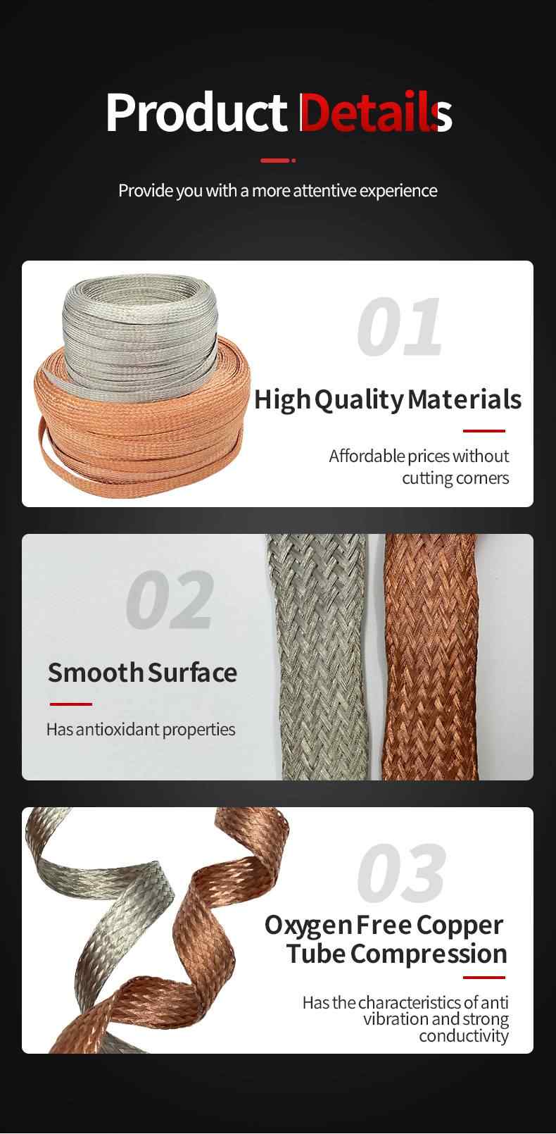 Tinned Copper Braided Strap - Per Meter 10