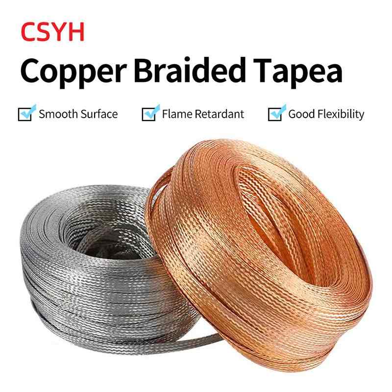 Pure Copper Braided Strap (per meter)