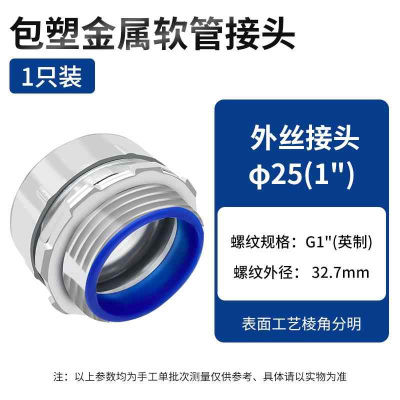 接地外丝Φ25-G1 (1寸） / 银白色