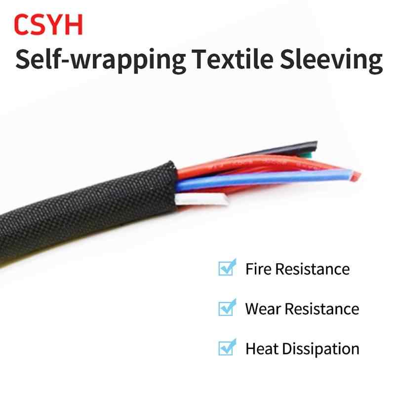 Self-wrapping Open Textile Sleeve
