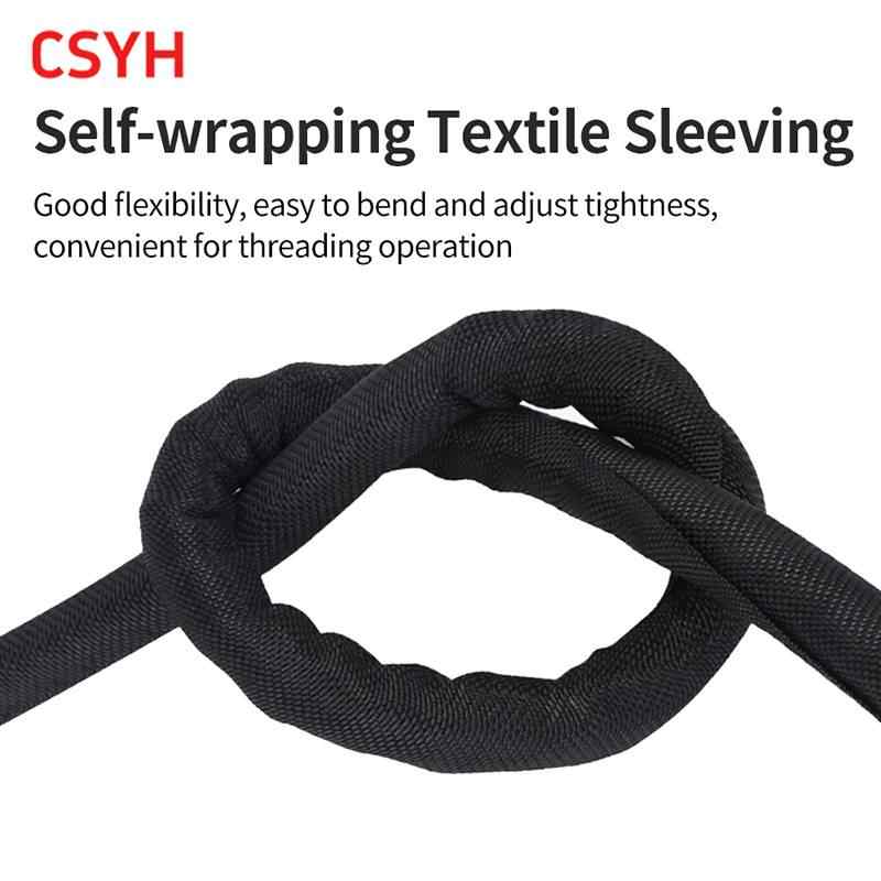 Self-wrapping Open Textile Sleeve