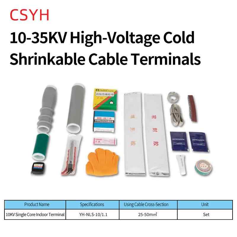 10kV NLS-10/1.1 Indoor Single-Core Cable Termination, 25~50mm² / Gray