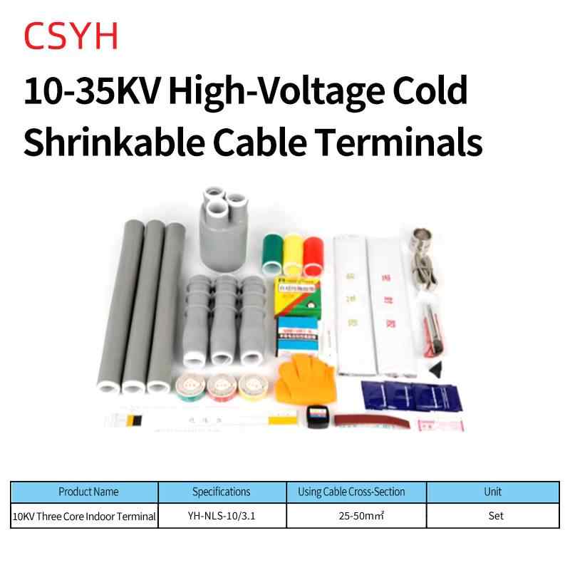 10kV NLS-10/3.1 Indoor 3-Core Cold Shrink Termination Kit, 25-50mm² / Gray