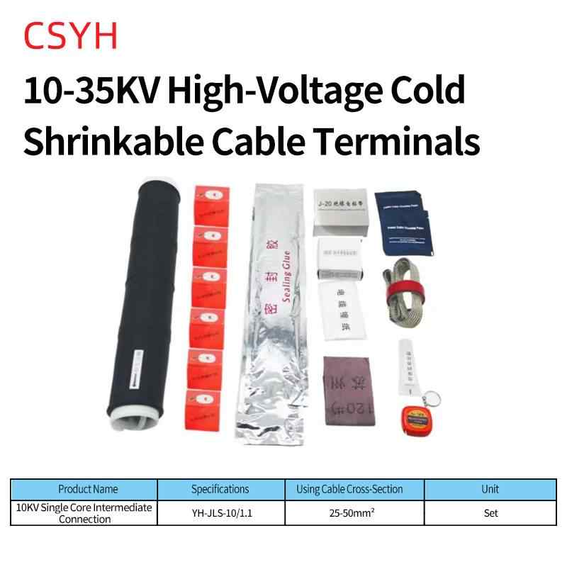 10kV JLS-10/1.1 Single Core Cold Shrink Joint Kit, 25-50mm² / black 