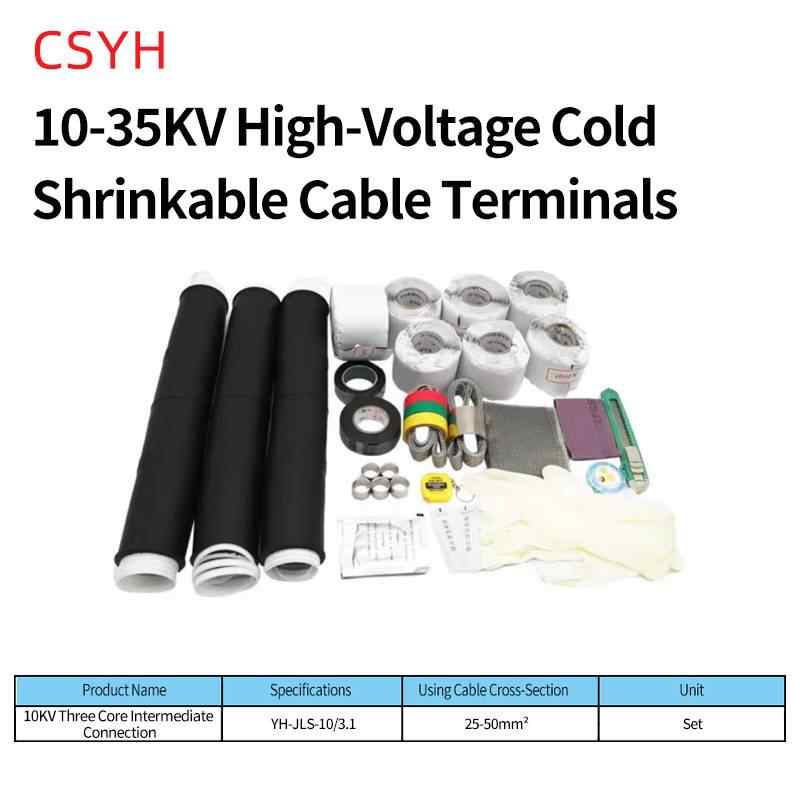 10kV JLS-10/3.1 Single Core Cold Shrink Joint Kit, 25-50mm² / black 