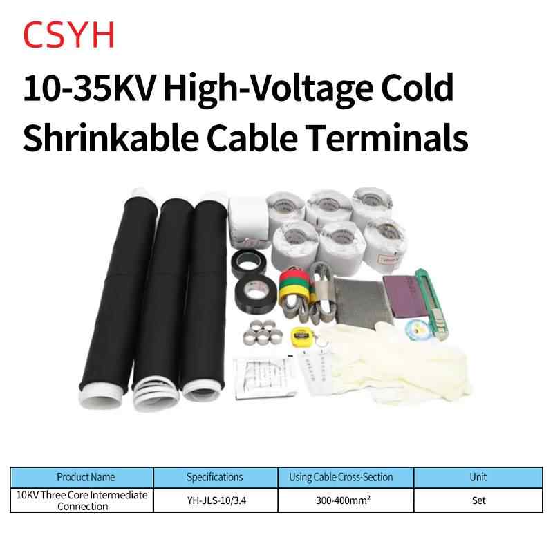 10kV JLS-10/3.4 Single Core Cold Shrink Joint Kit, 300-400mm² / black 