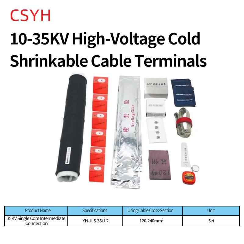 35kV LSJ-35/1.2 Single Core Cold Shrink Joint Kit, 120-240mm² / black