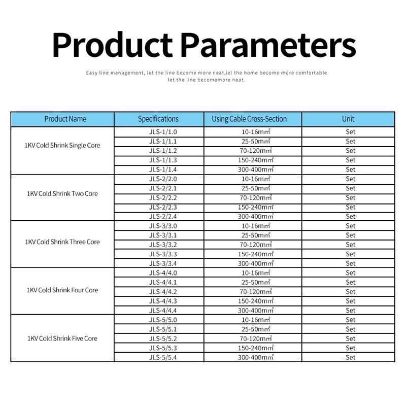 1kV Cold Shrink Termination Kit Accessories