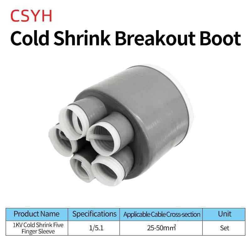 1kV Cold Shrink 5-Finger Sleeve (25~50mm²) / Gray