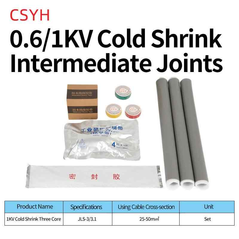 1kV 3-Core Cold Shrink Cable Joint JLS-3.1, 25-50mm² / Gray