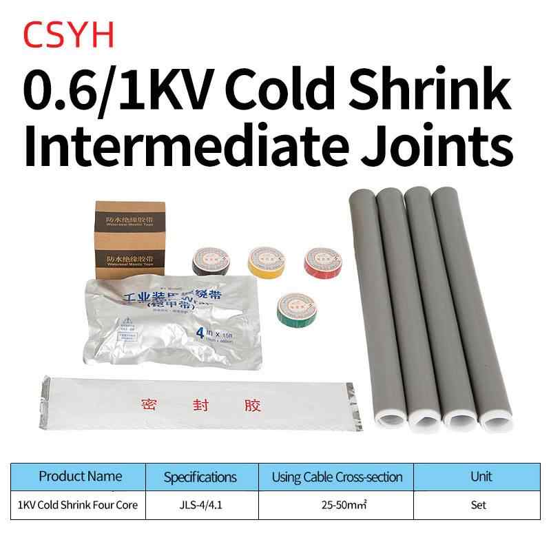 1kV 4-Core Cold Shrink Cable Joint JLS-4.1, 25-50mm² / Gray