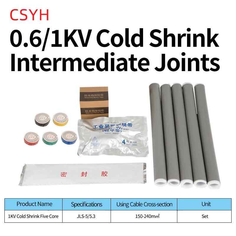 1kV 5-Core Cold Shrink Cable Joint JLS-5.3, 150-240mm² / Gray