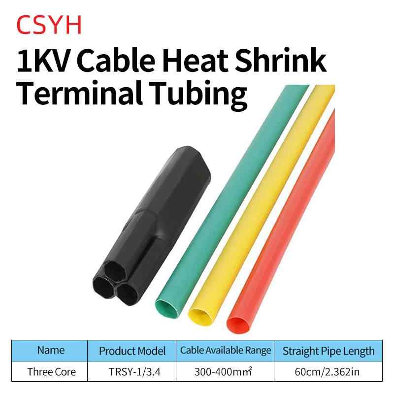 SY-1KV/3.4 Termination Kit (Three Core, 300–500mm²) / black, Red, Yellow, Blue, Green
