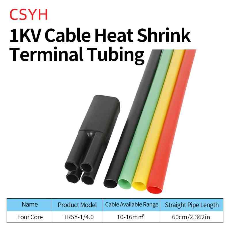 SY-1KV/4.0 Termination Kit (Four Core, 10–16mm²) / black, Red, Yellow, Blue, Green