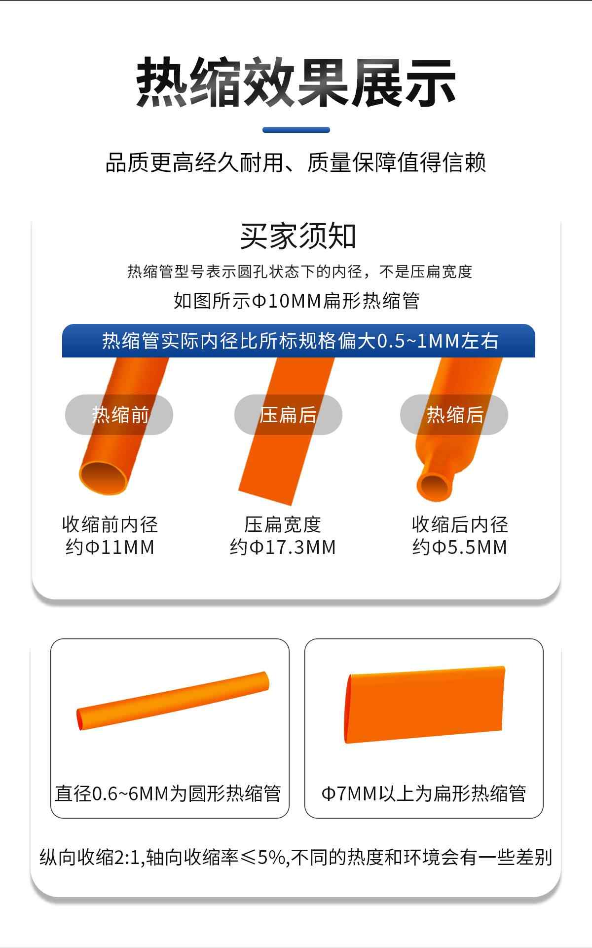 1KV低压橙色热缩管 7