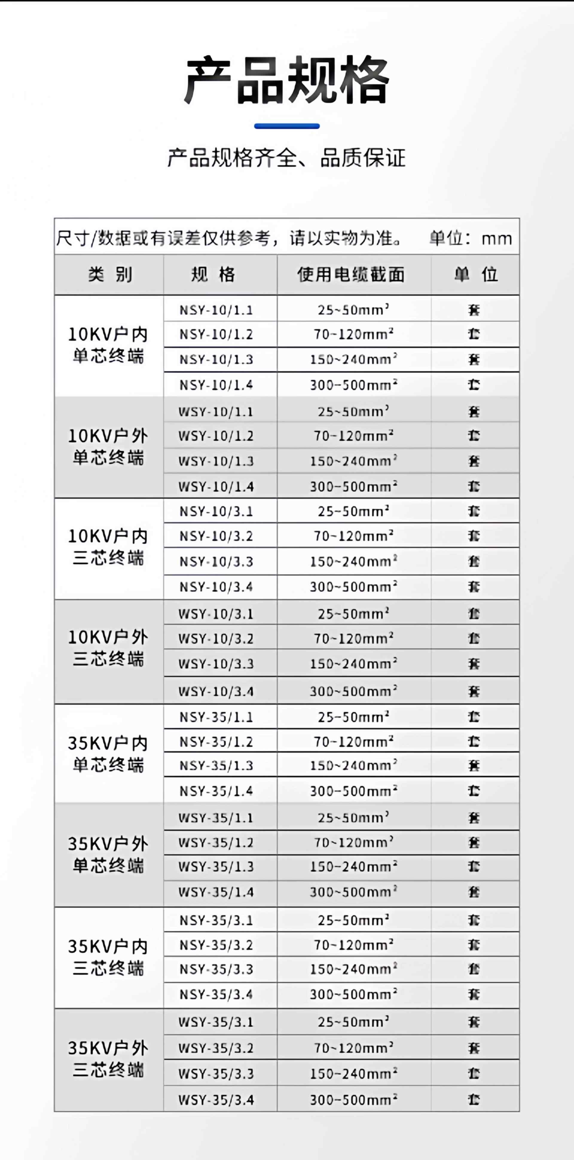 10-35KV热缩终端附件 9
