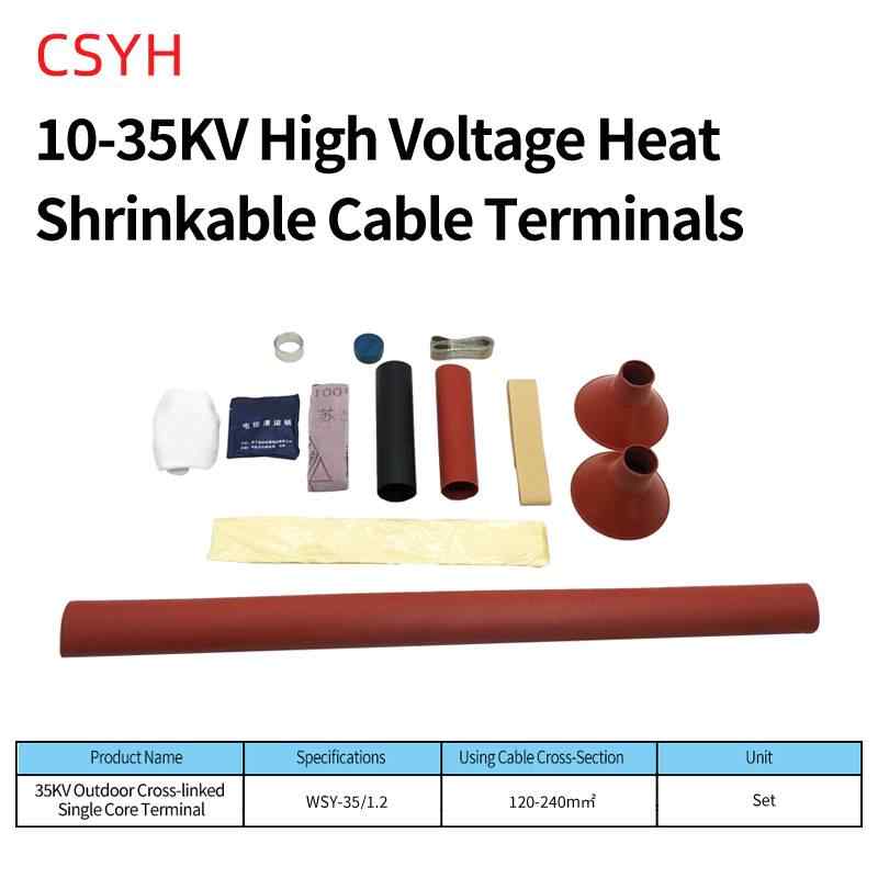 35kV Outdoor Heat Shrinkable Terminal (150-240mm²) / Red / Black