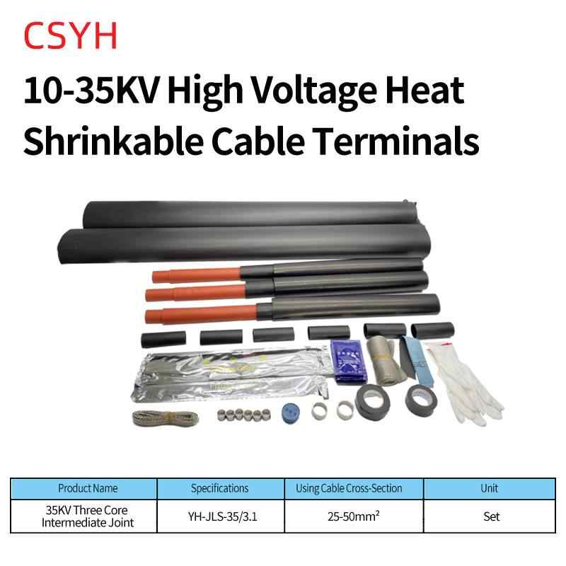 35kV Heat Shrinkable Straight Joint (25-50mm²) / Red / Black