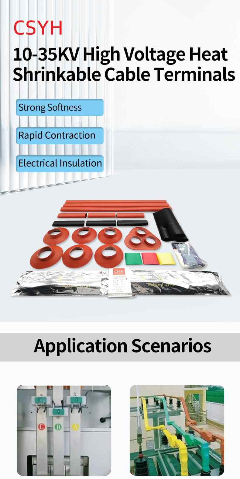 10-35kV Heat Shrinkable Termination Kits 10