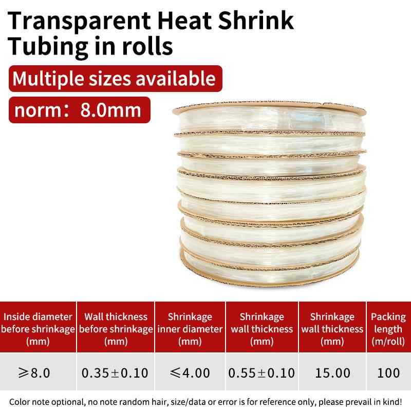 φ8mm Diameter, 100m Per Roll / Transparent