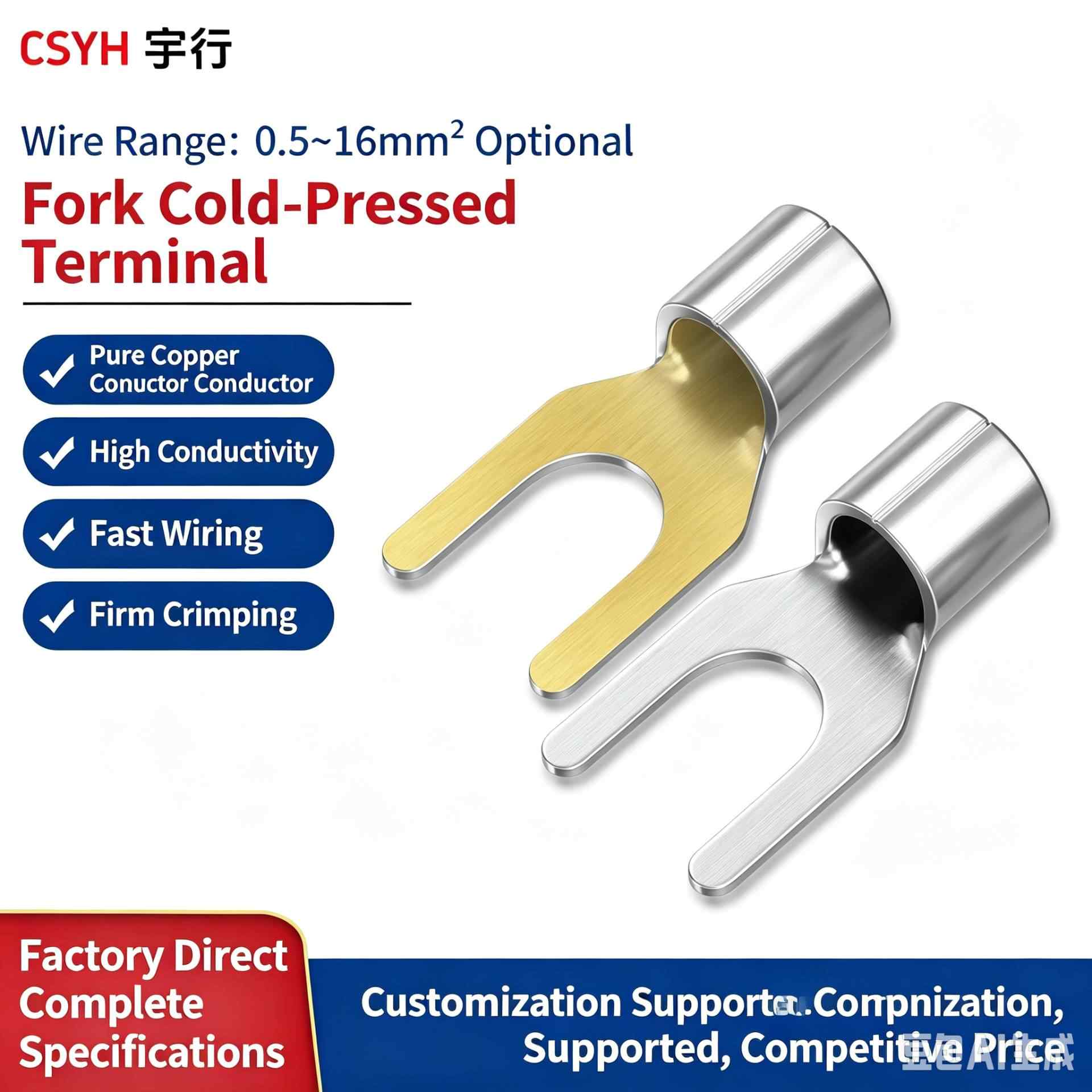 UT Series · Fork shaped Cold pressed Terminal
