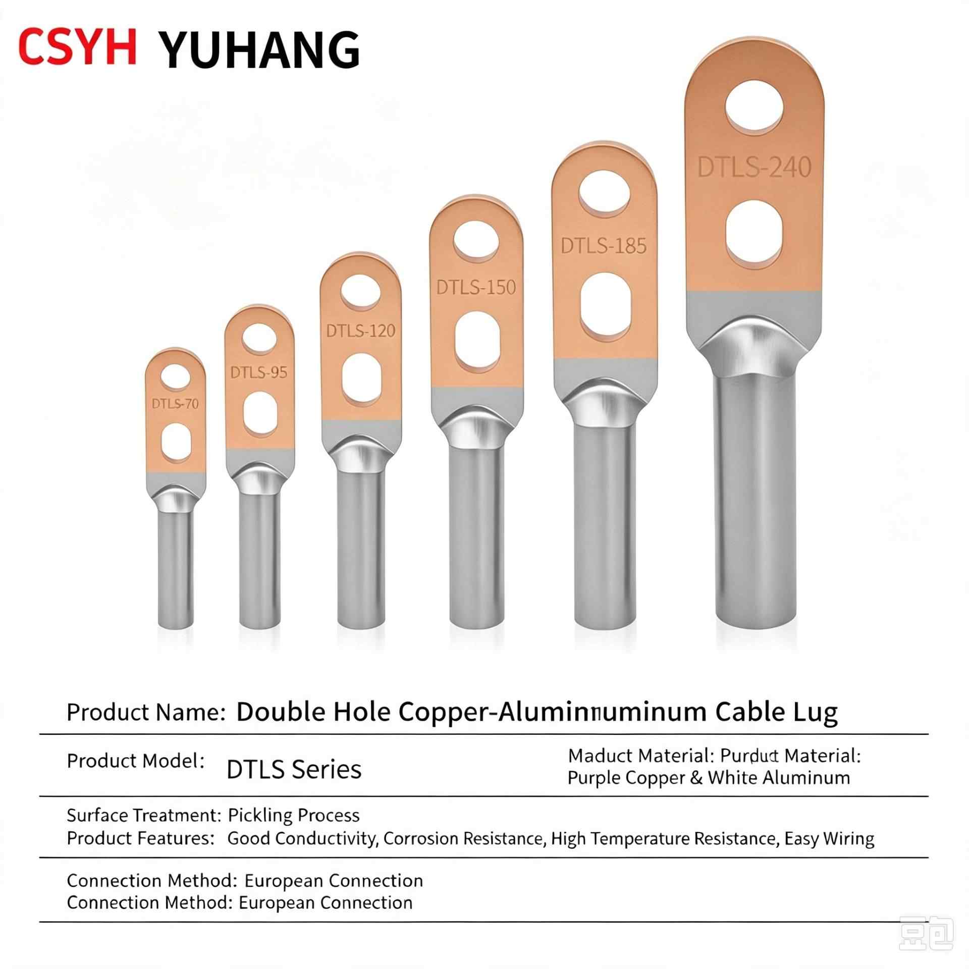DTLS dual hole copper aluminum nose